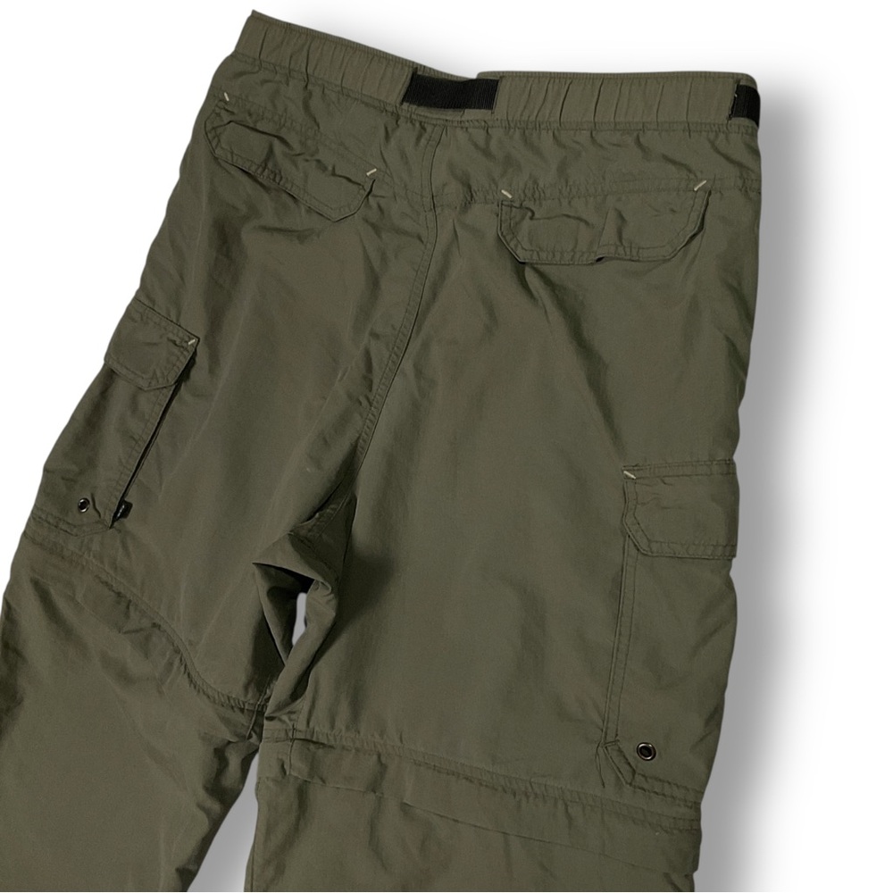 REI Mens Convertible Cargo Hiking Pants Sz M Zip Off Green Hiking Travel - Picture 8 of 11